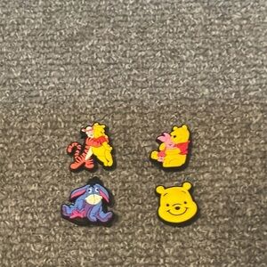 Disney 4 Pack Winnie The Pooh  Jibbitz charms For Boys or Girls Crocs & Shoes